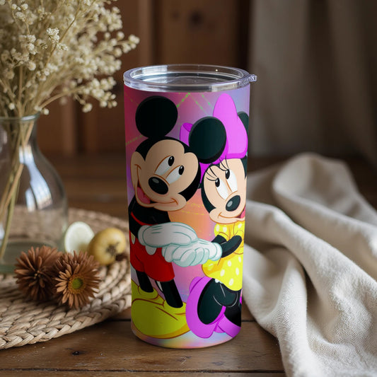 Mickey and Minnie Mouse Tumbler Colorful Design