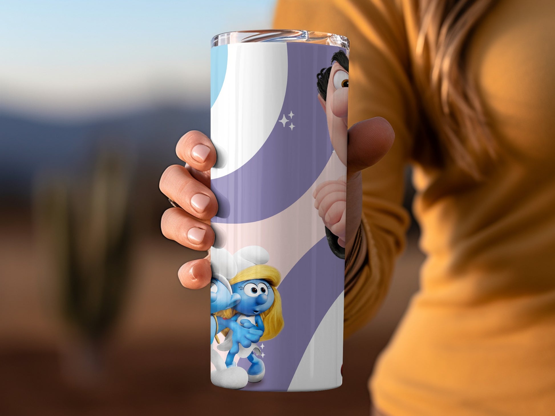 Smurf Characters Pattern Drinkware Tumbler