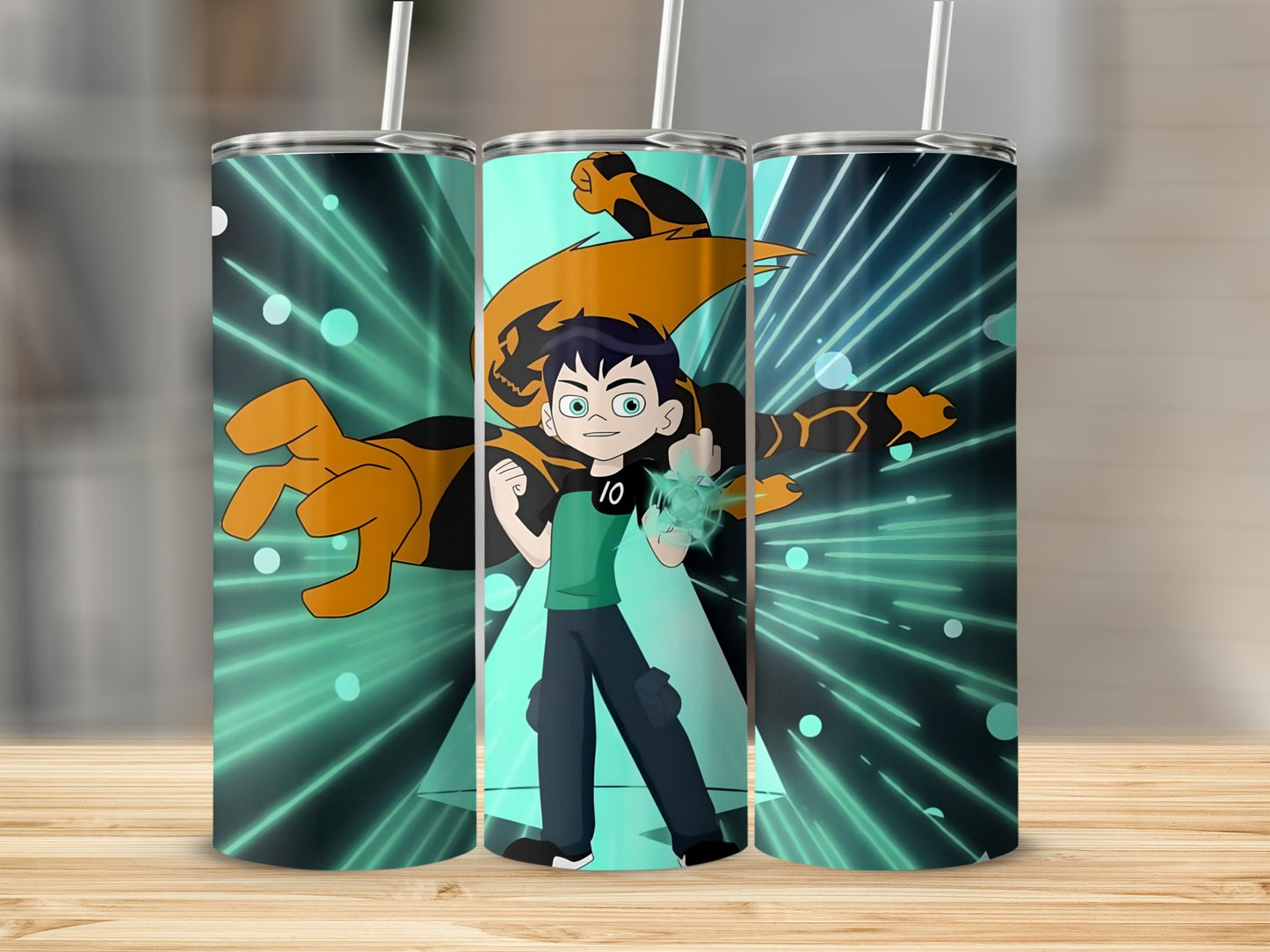 Animated Alien Hero Design Stainless Steel Tumbler Cup