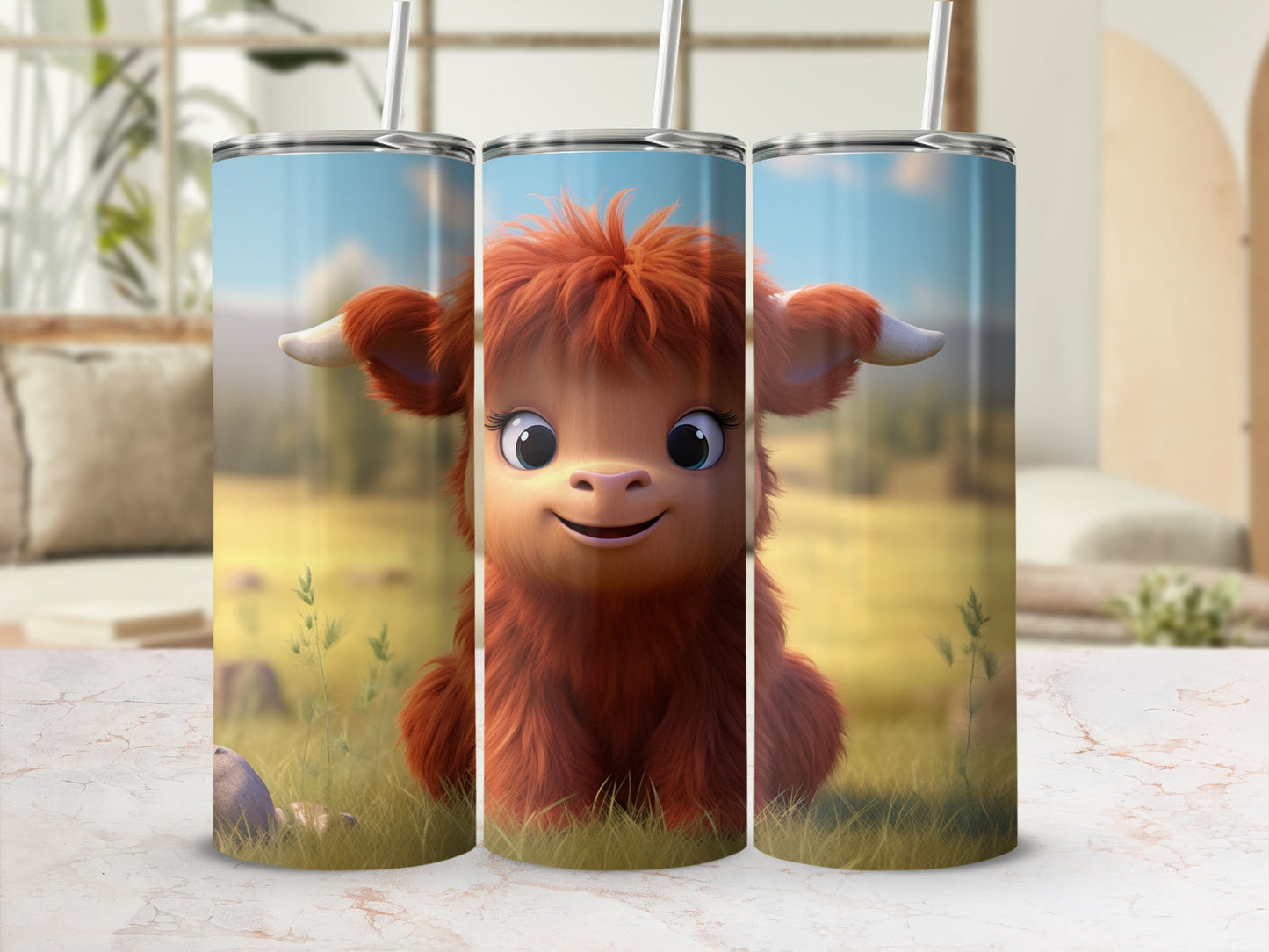 Adorable Cartoon Character Design Tumbler Cup