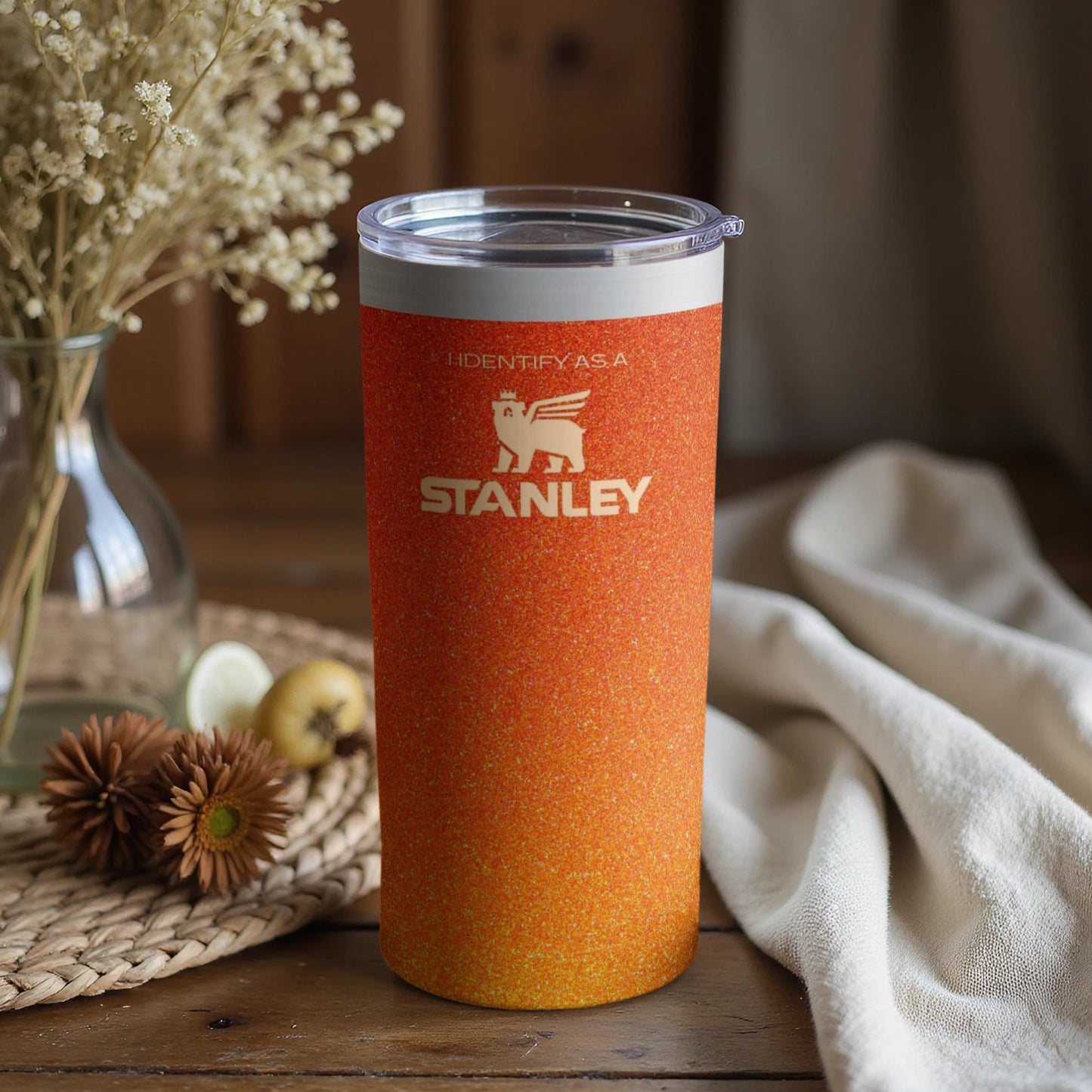 Bright Orange Stanley Tumbler Ideal for Everyday Use