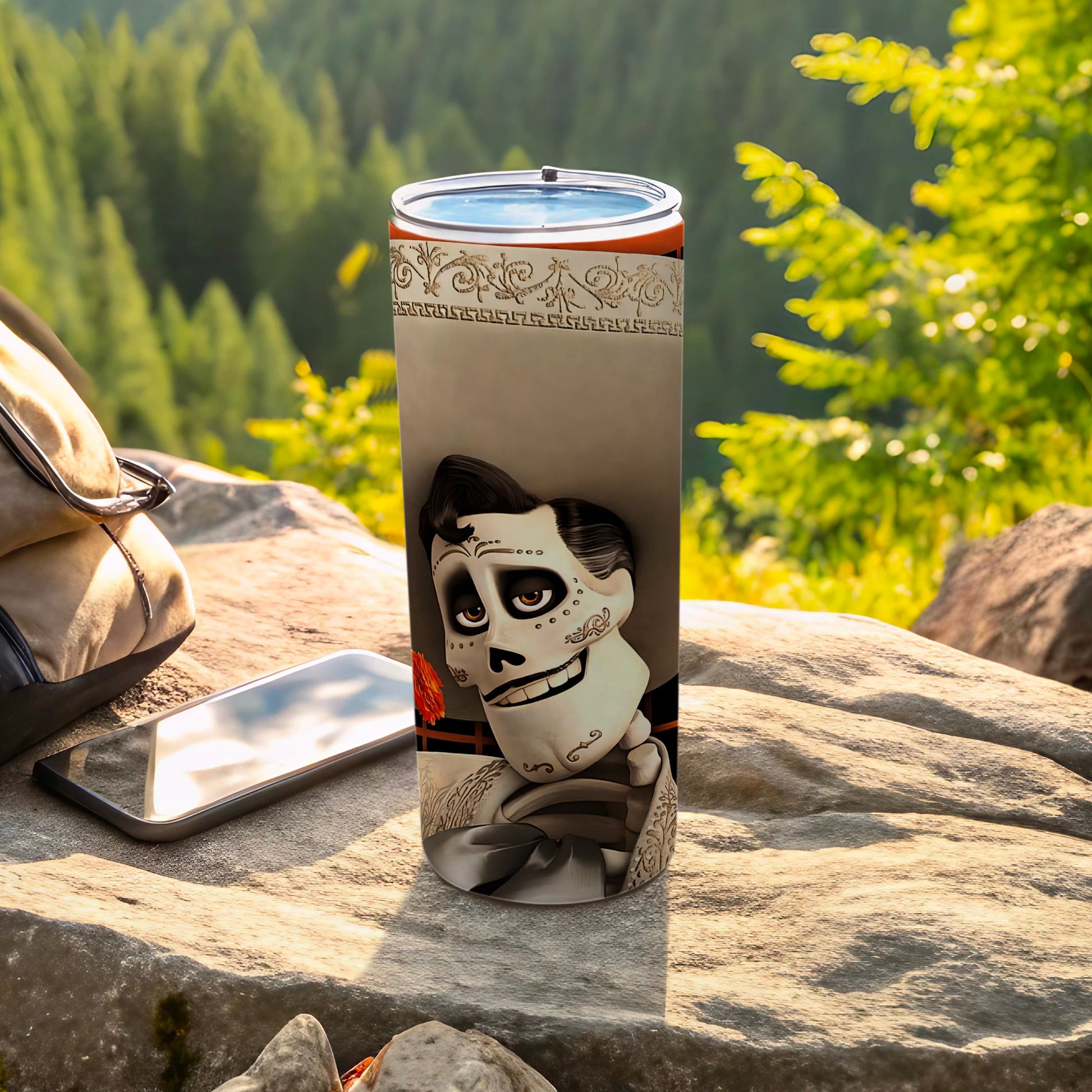 Day of the Dead Themed Insulated Drink Tumbler