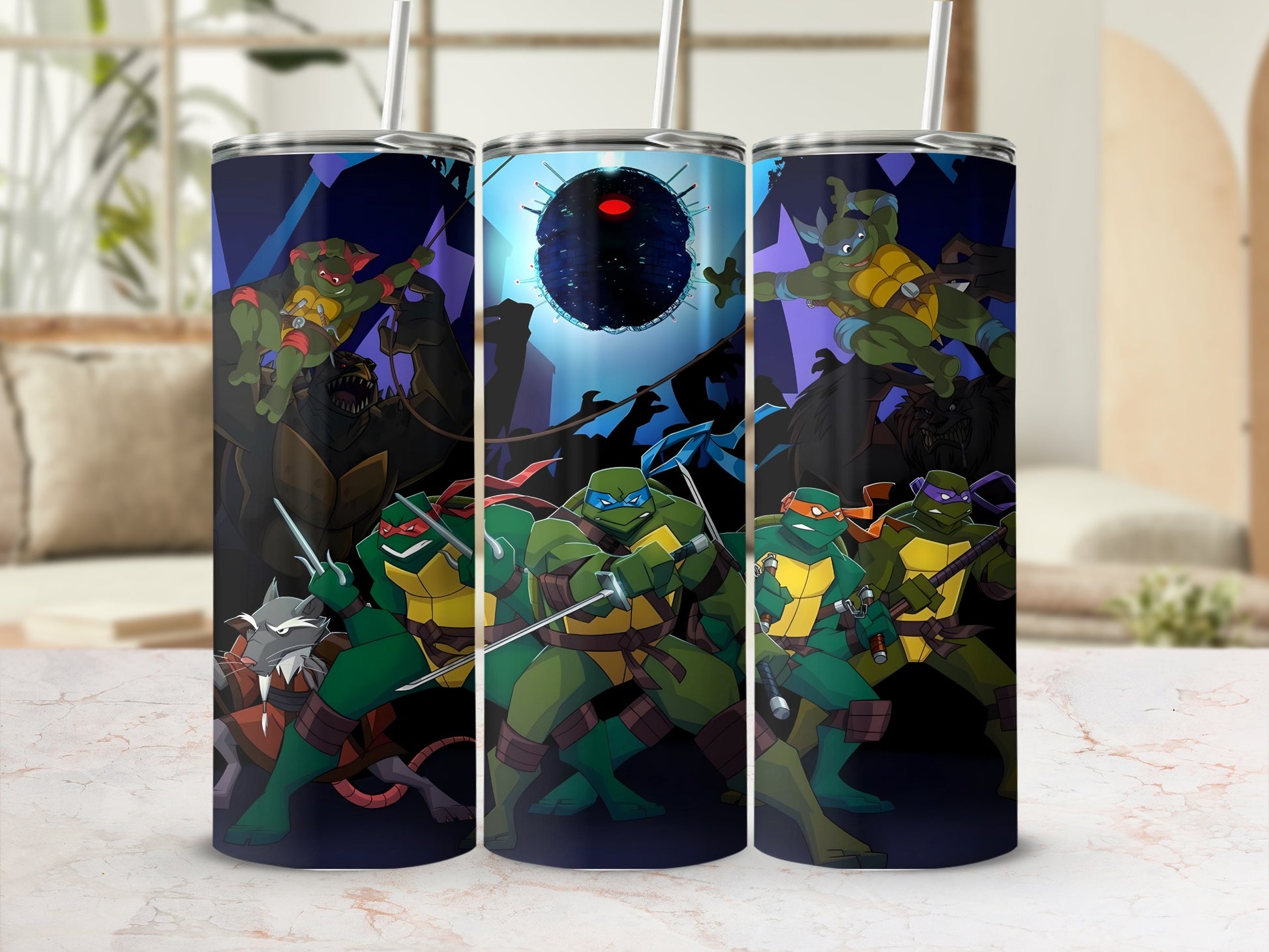 Ninja Reptile Heroes Battle Scene Insulated Cup