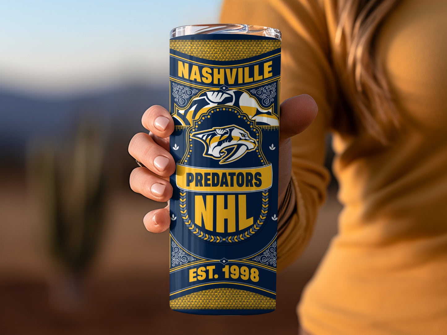 Nashville Predators NHL Est 1998 With Emblem Graphic Tumblers