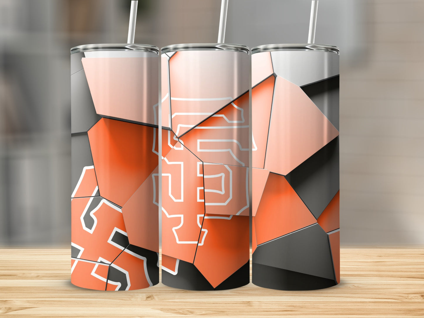 SF Logo Orange Fractured Design Premium Quality Tumblers