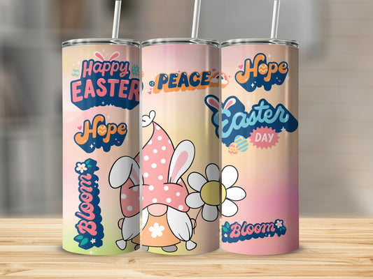Happy Easter Day Hope and Peace Bloom Design Tumbler