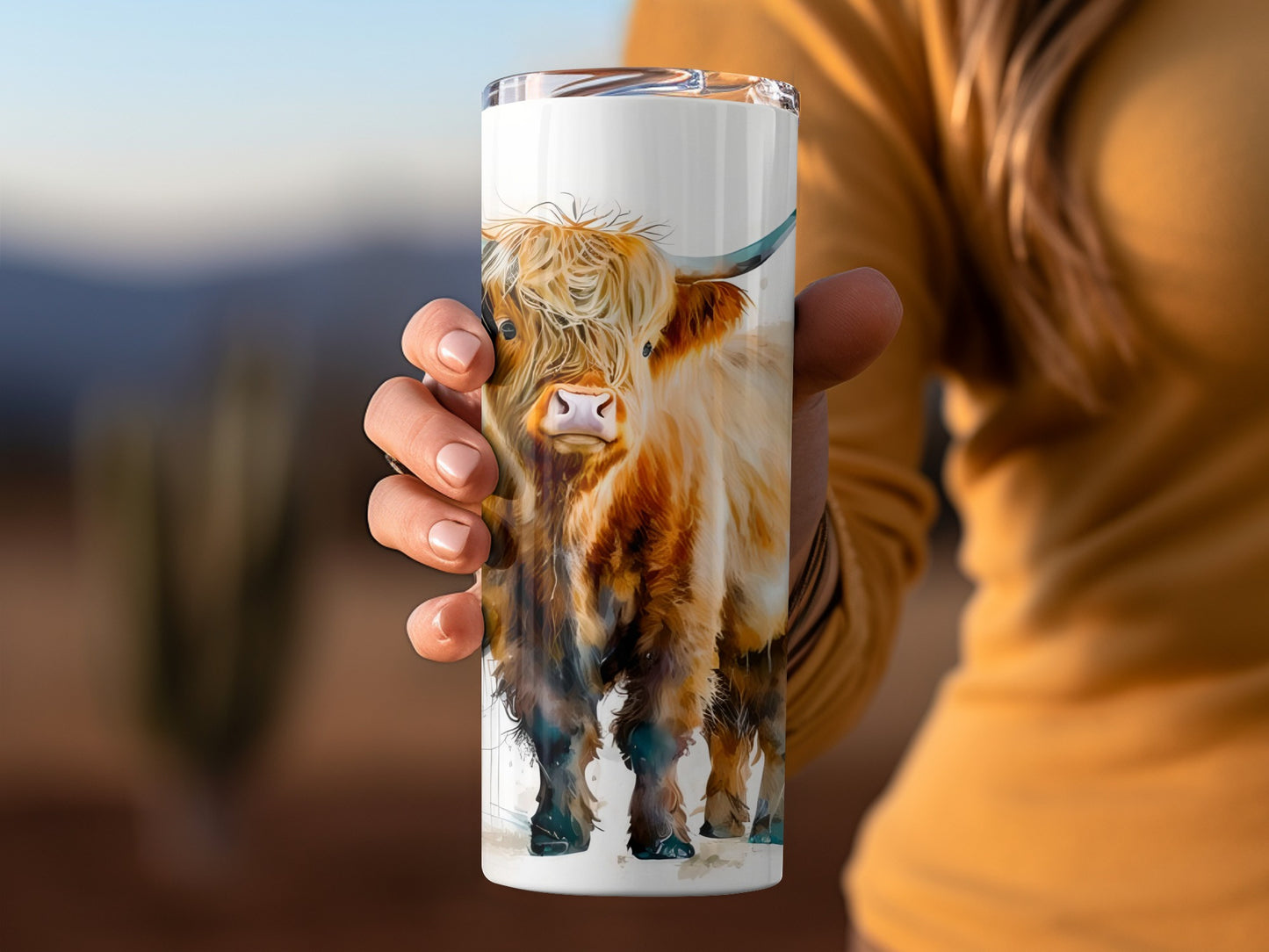 Highland Cow Art Print Stainless Steel Tumbler