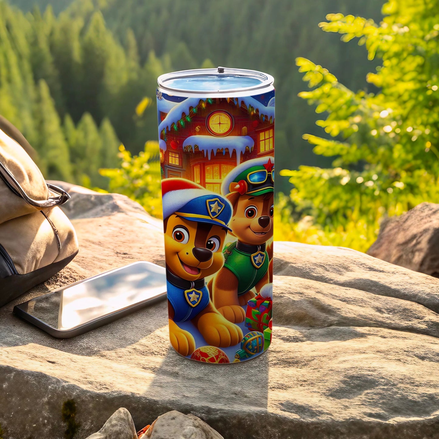 Colorful Adventure Dog Characters Tumbler for Kids