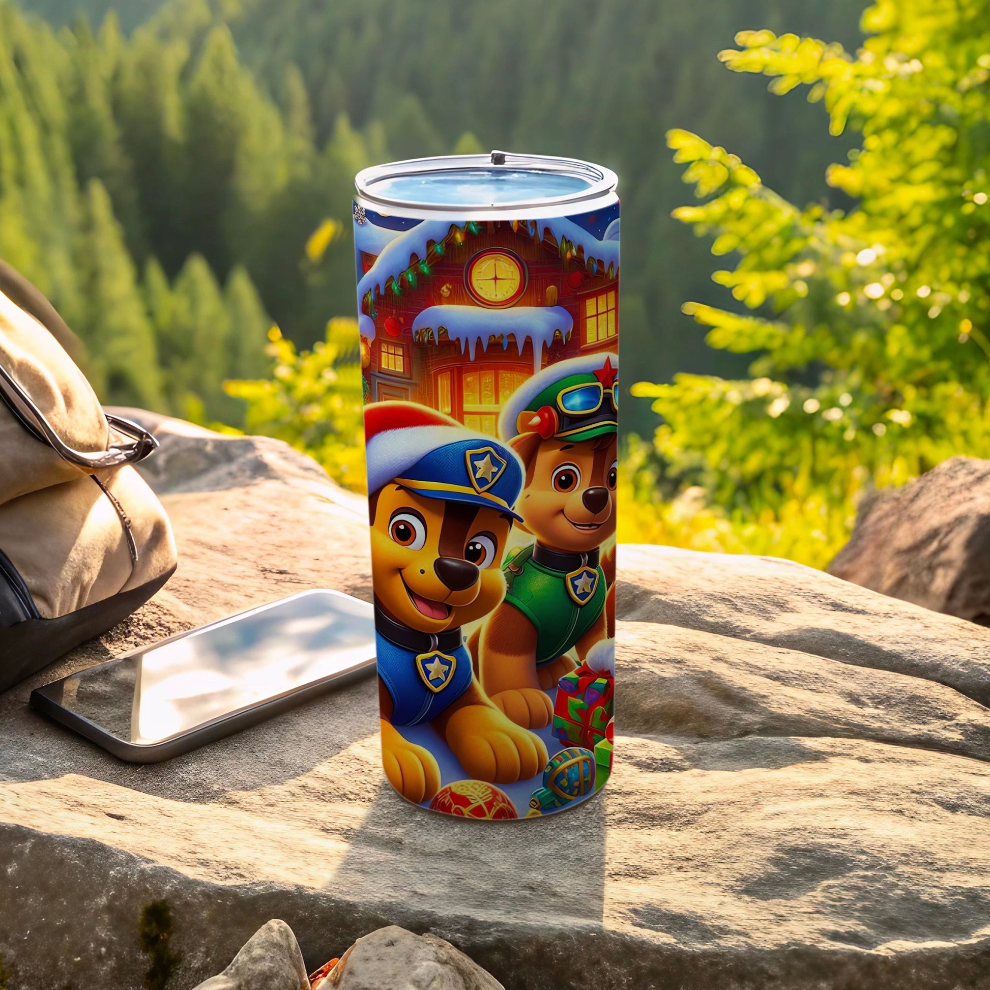 Colorful Adventure Dog Characters Tumbler for Kids