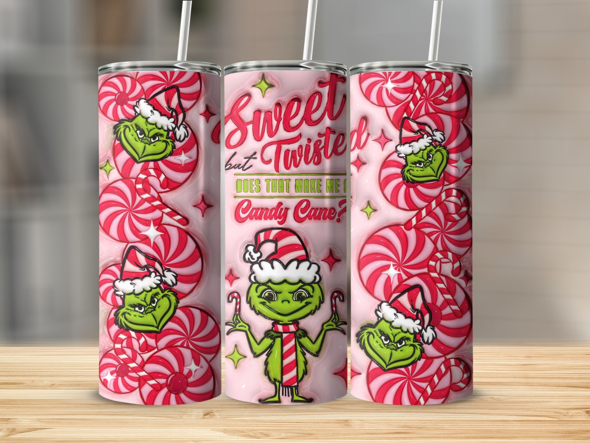 Sweet but Twisted Candy Cane Holiday Tumbler