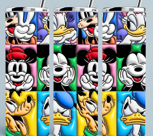 3D Mickey Pluto Goofy Donald Daisy Minnie