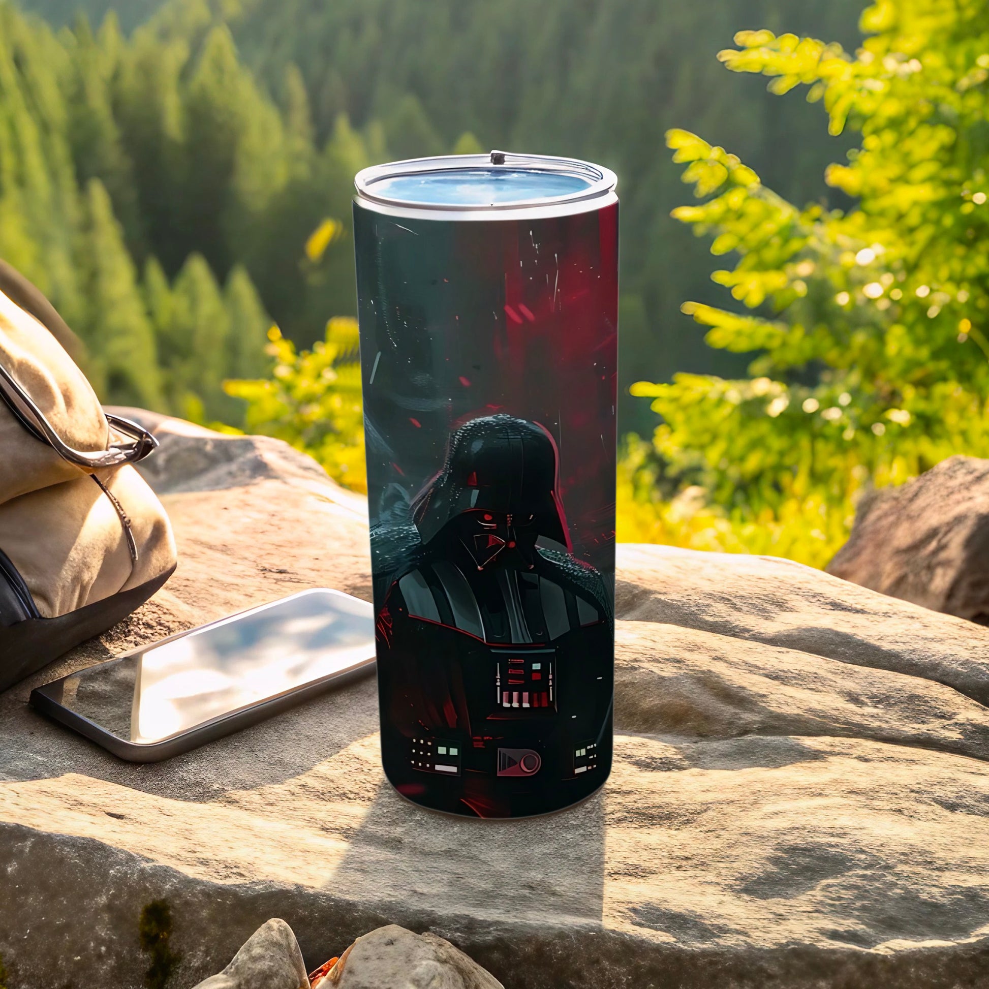 Darth Vader character design dark red accents tumbler product type