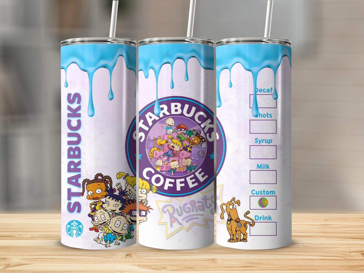 Starbucks Coffee Rugrats Themed Custom Tumbler Product