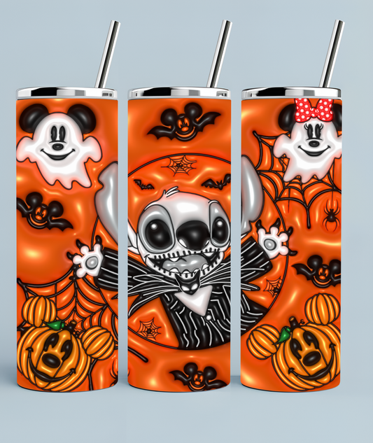 Stitch dressed as Beetlejuice tumbler