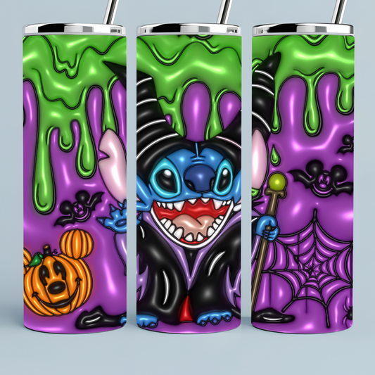 Stitch Halloween Maleficent Tumbler
