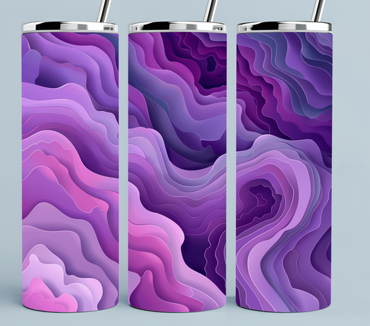 Vibrant Shades of Purple swirls Tumbler