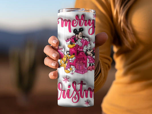 Merry Christmas Characters Festive Holiday Tumbler