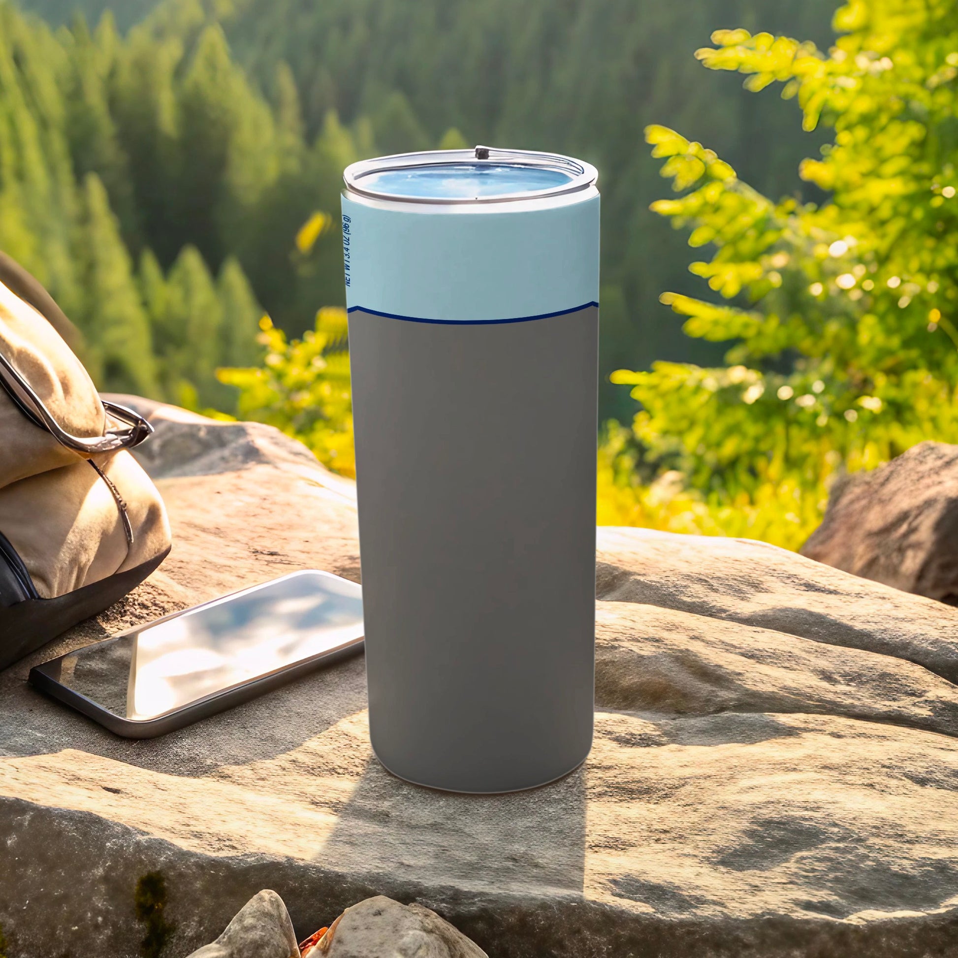 Gray Light Blue Gradient Drink Tumbler product type