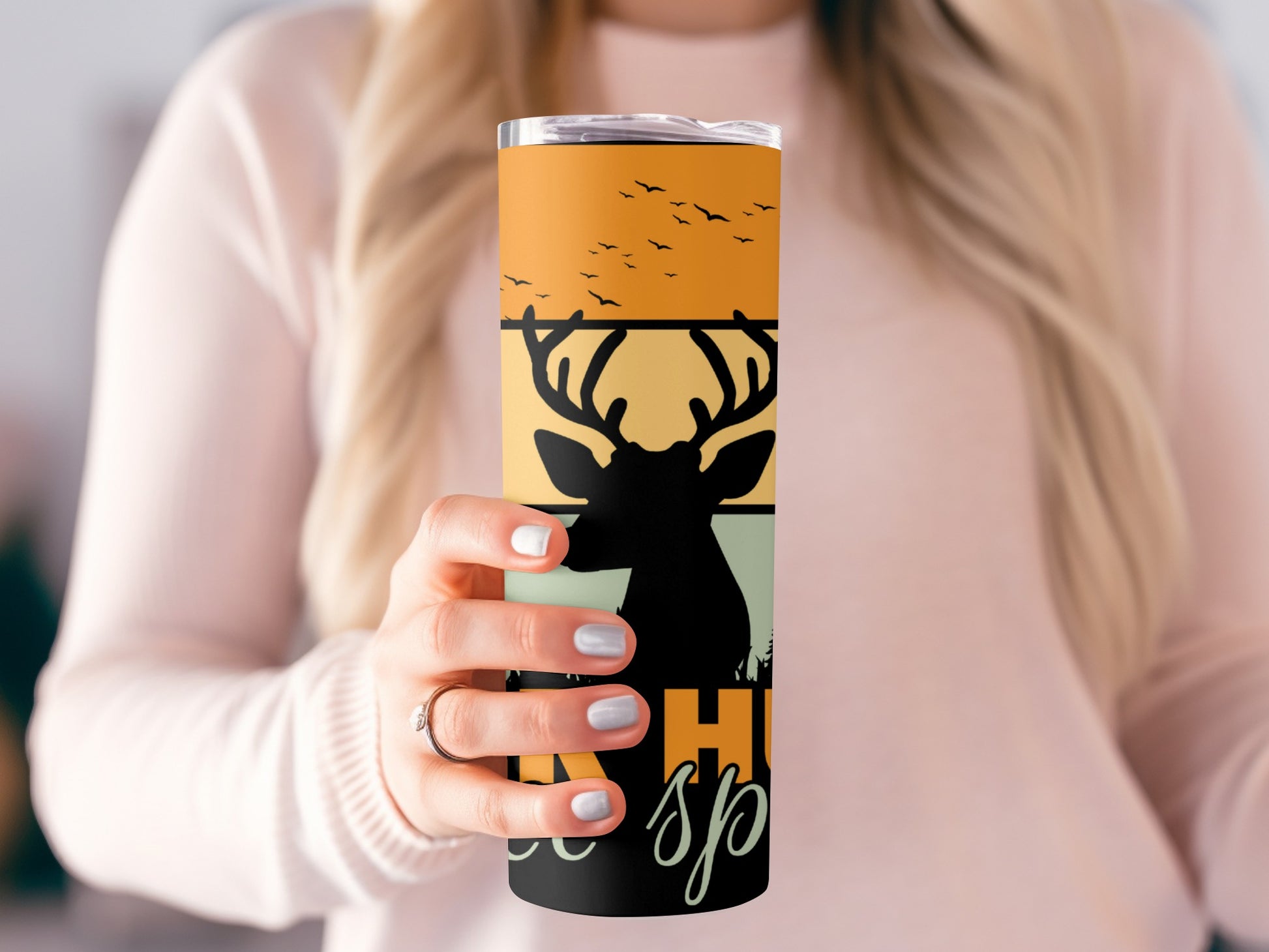 Deer Hunting Inspired Artwork Travel Mug Tumbler