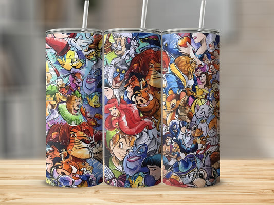 Vibrant Disney Character Design Tumbler Collection