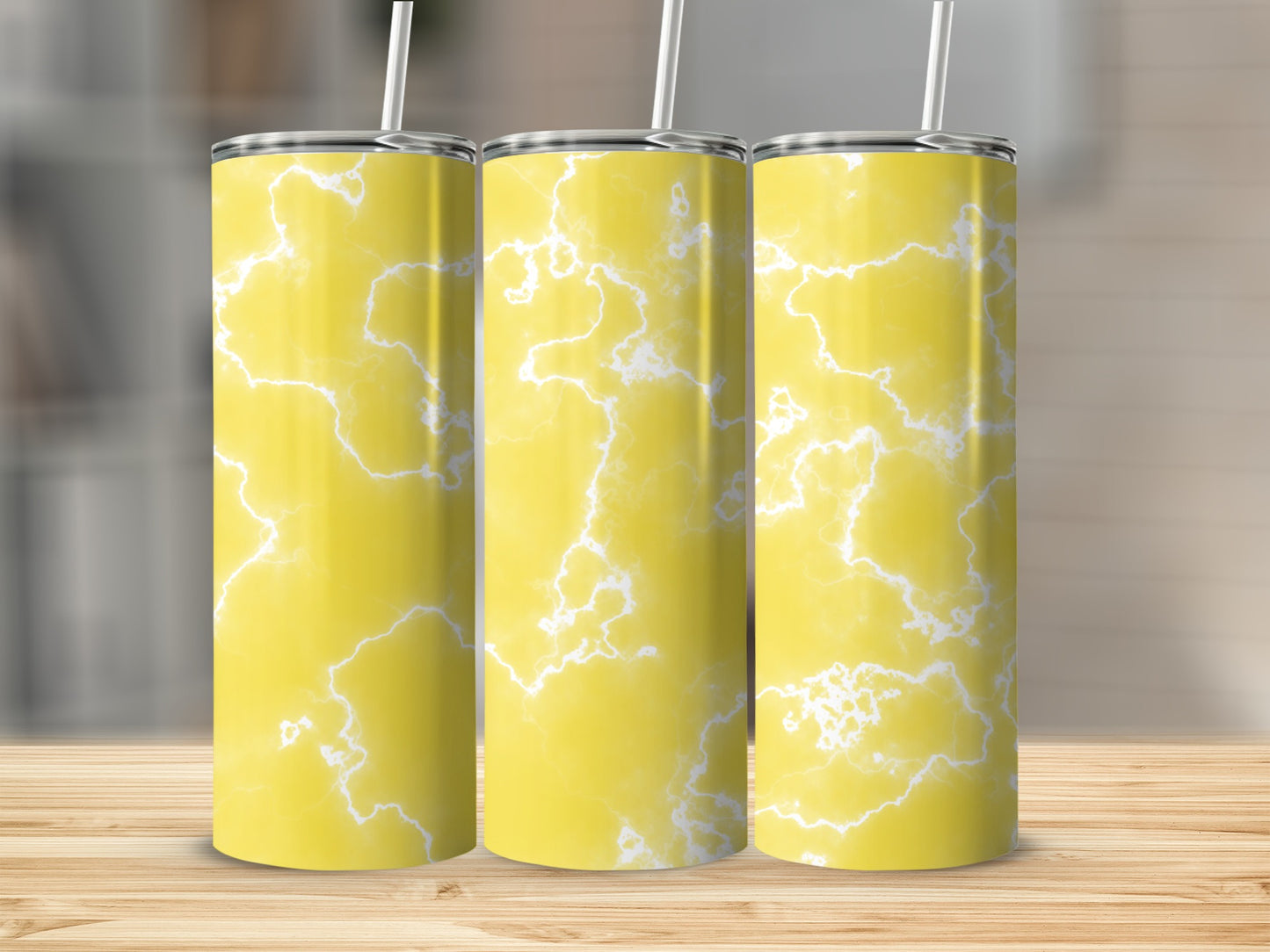 Golden Yellow Thunder Abstract Design Great Art Tumblers