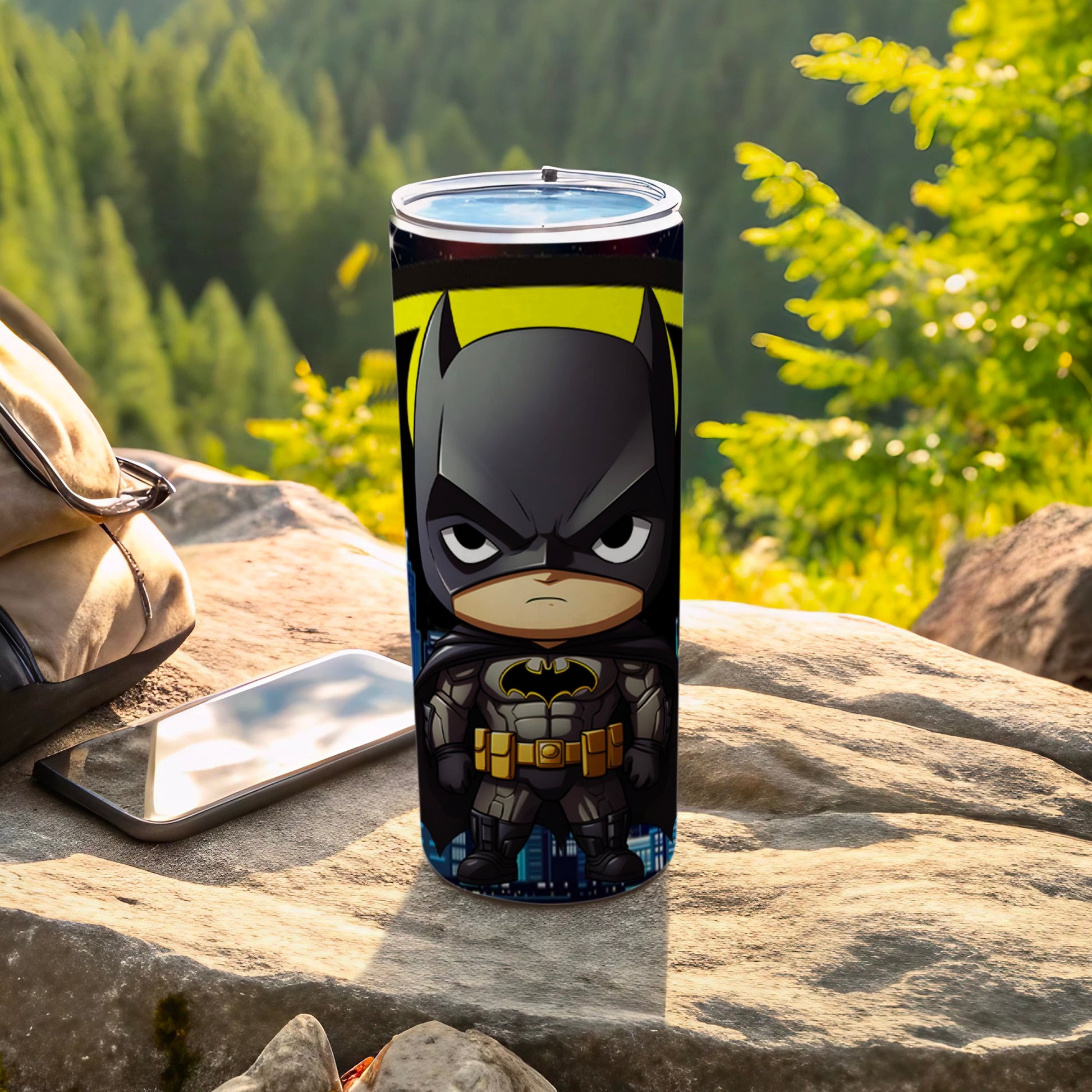 Adorable Superhero Design Insulated Travel Mug