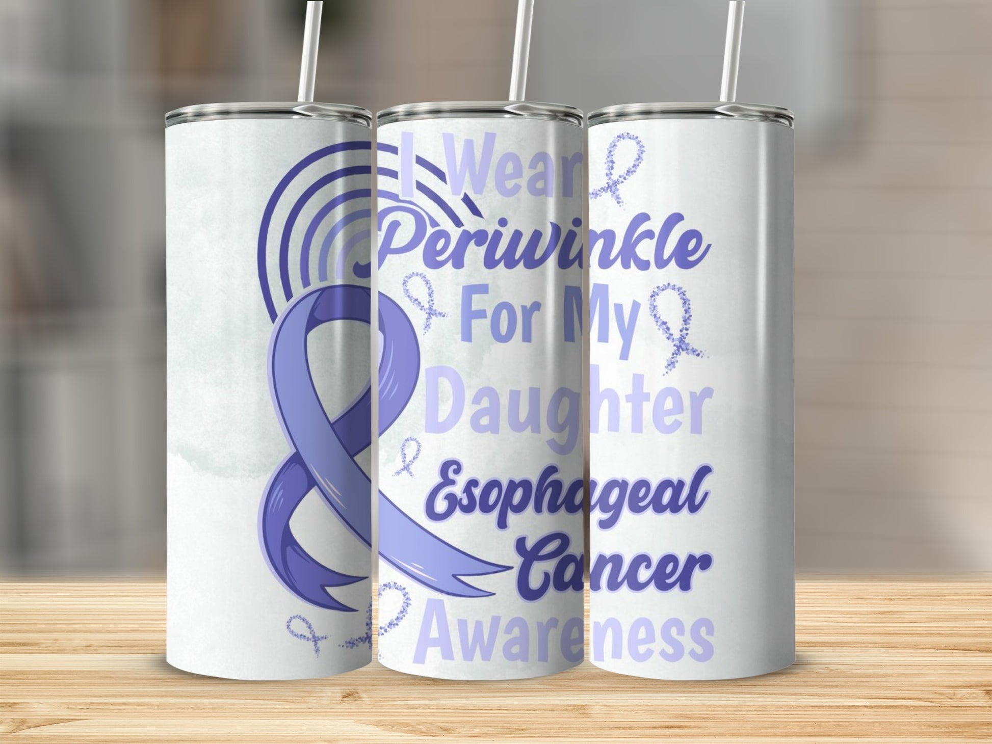 I Wear Periwinkle for My Daughter Cancer Awareness Tumbler
