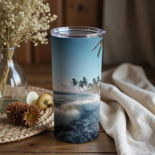 Stunning Tropical Beach Scene Tumbler Cup 20oz Tumbler