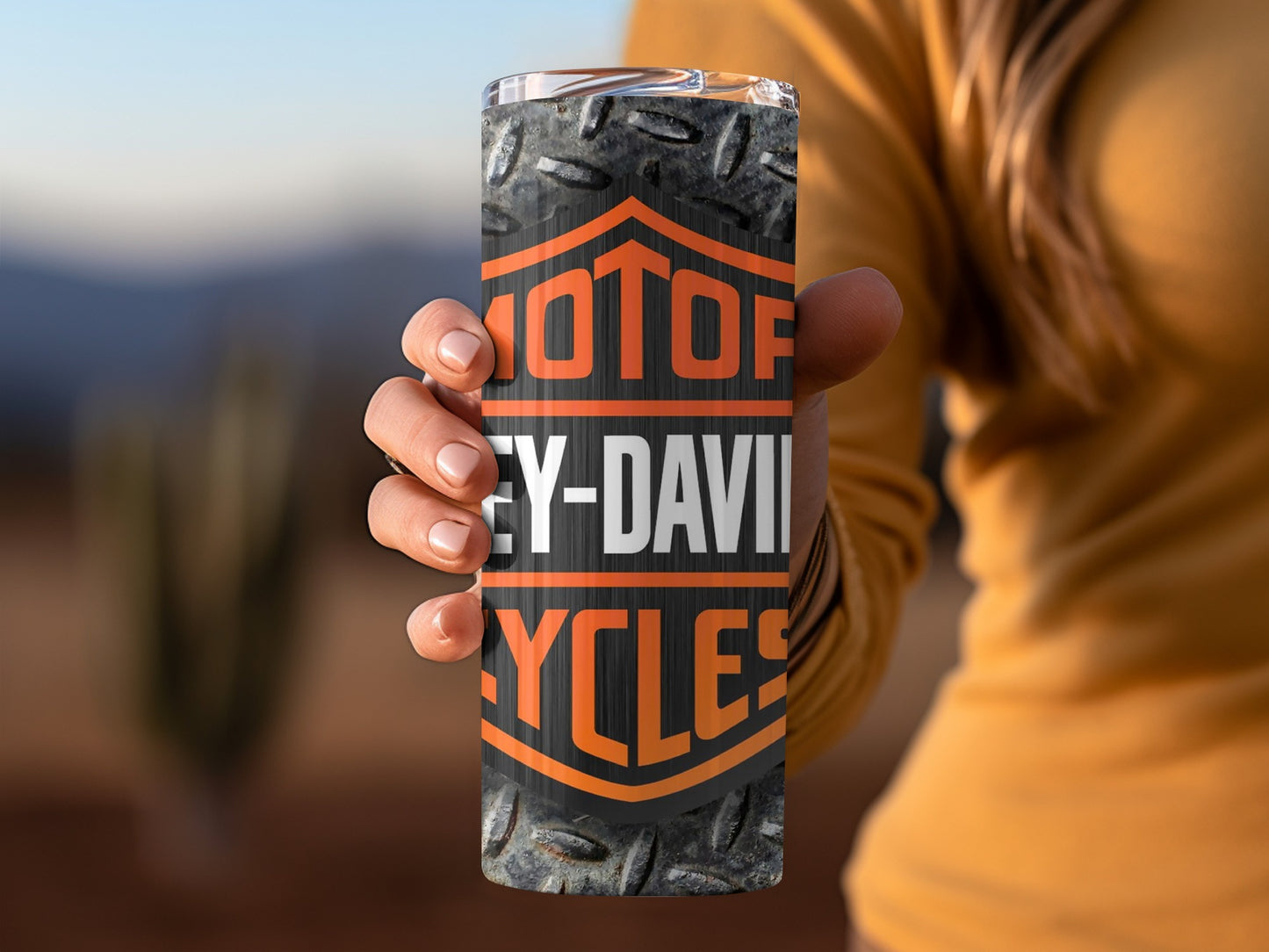 Biker-Themed Custom Tumbler for Motorcycle Enthusiasts
