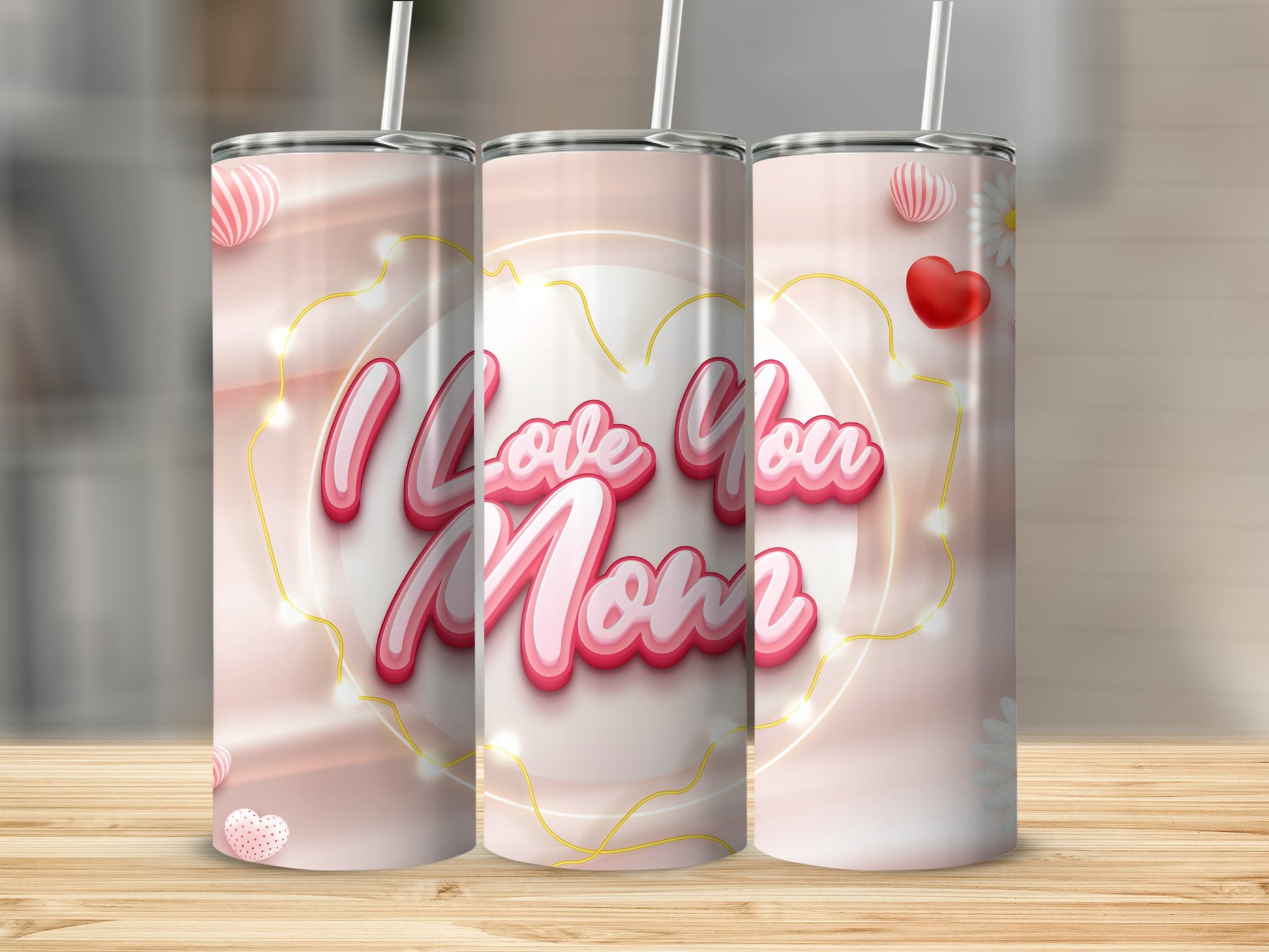 I Love You Mom Design Tumbler Mother's Day Gift