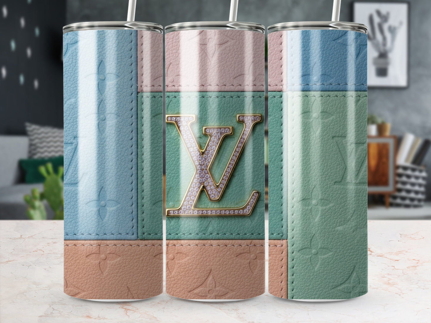 Stylish Multicolor Patterned Travel Tumbler Cup 20oz