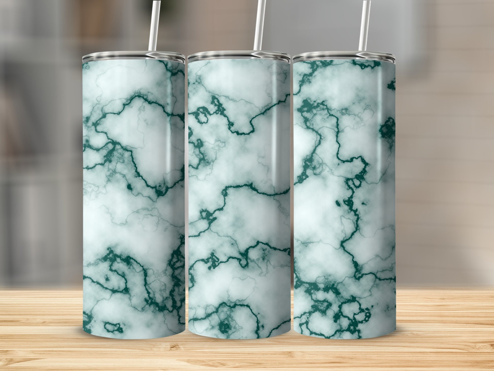Green Marble Pattern Slim Tumbler Trendy Design product type