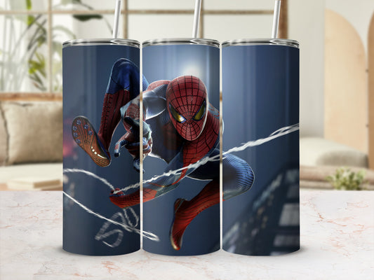 Amazing Spider Man Web Slinging Travel Tumbler Cup