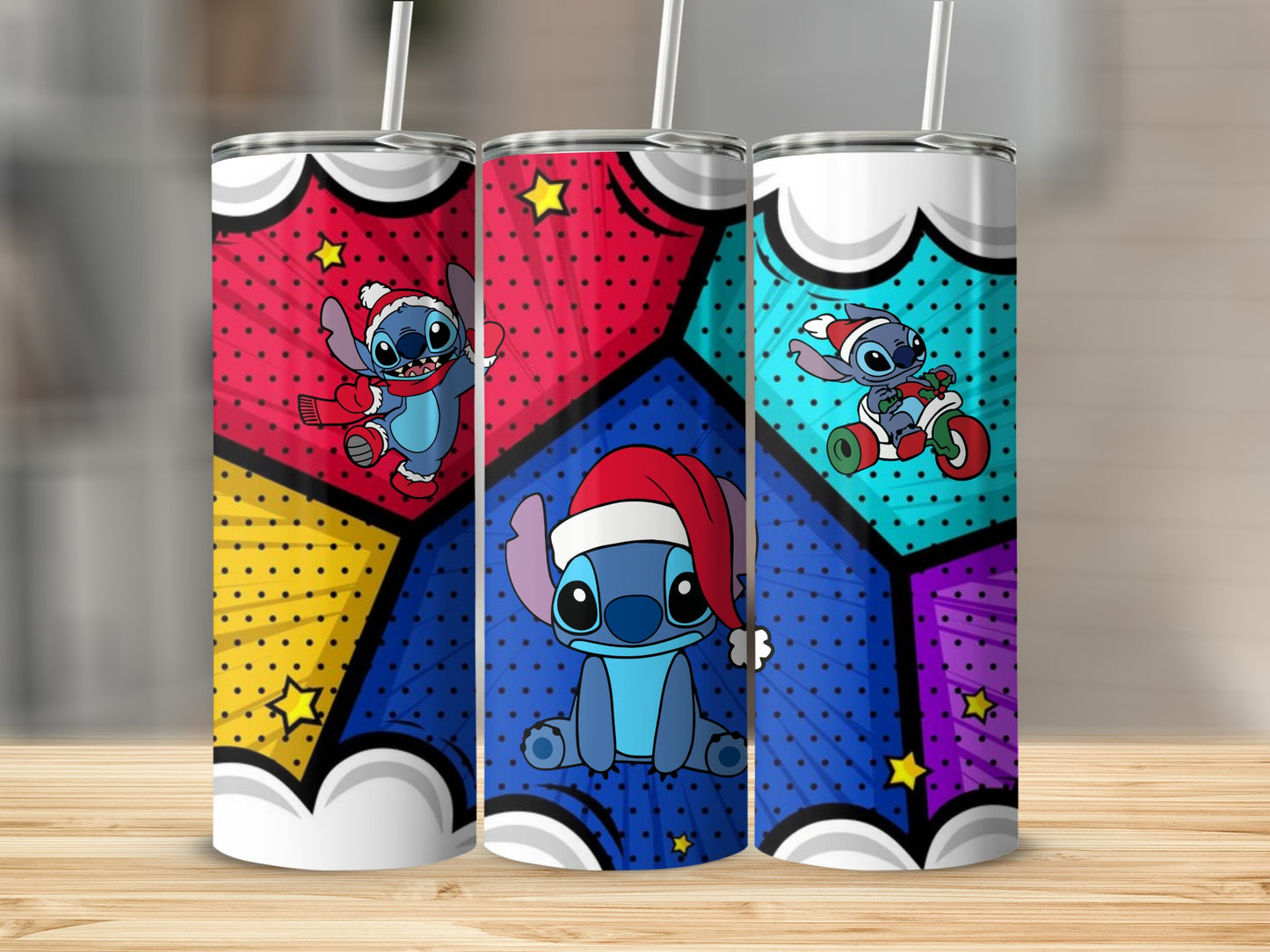 Cute Alien Characters in Fun Design Tumbler Set