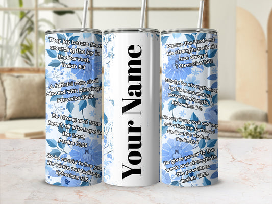 Inspirational Bible Verse Personalized Tumbler