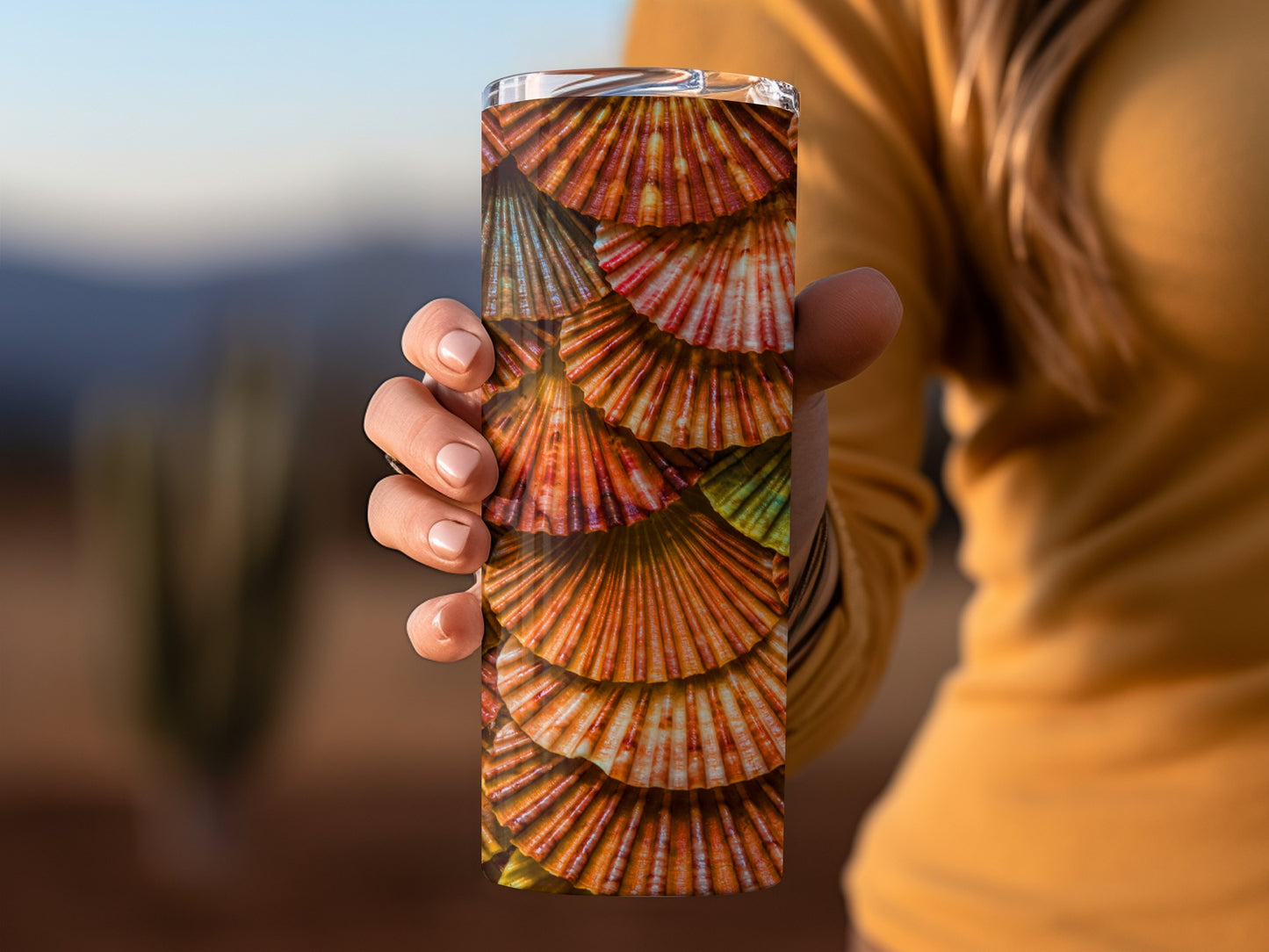 Red Orange Shells Texture Aesthetic Presentation Tumblers