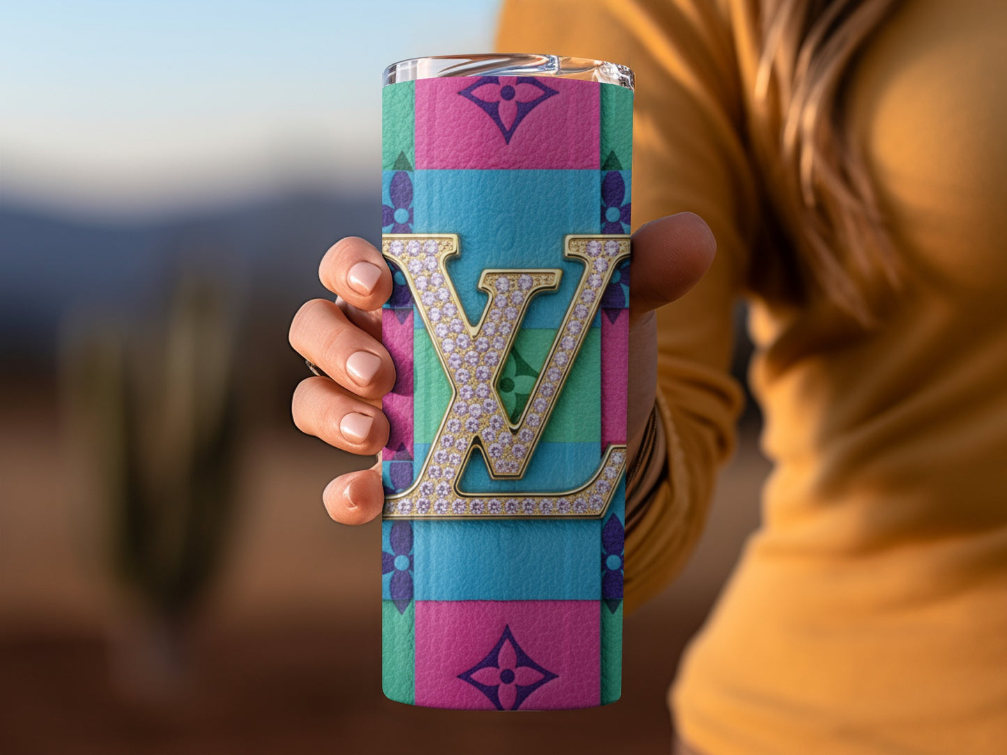 Colorful Patterned Insulated Travel Tumbler