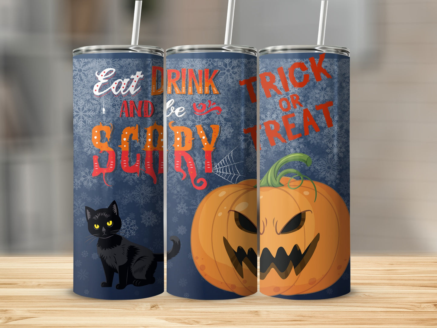 Eat Drink and Be Scary Trick or Treat tumbler