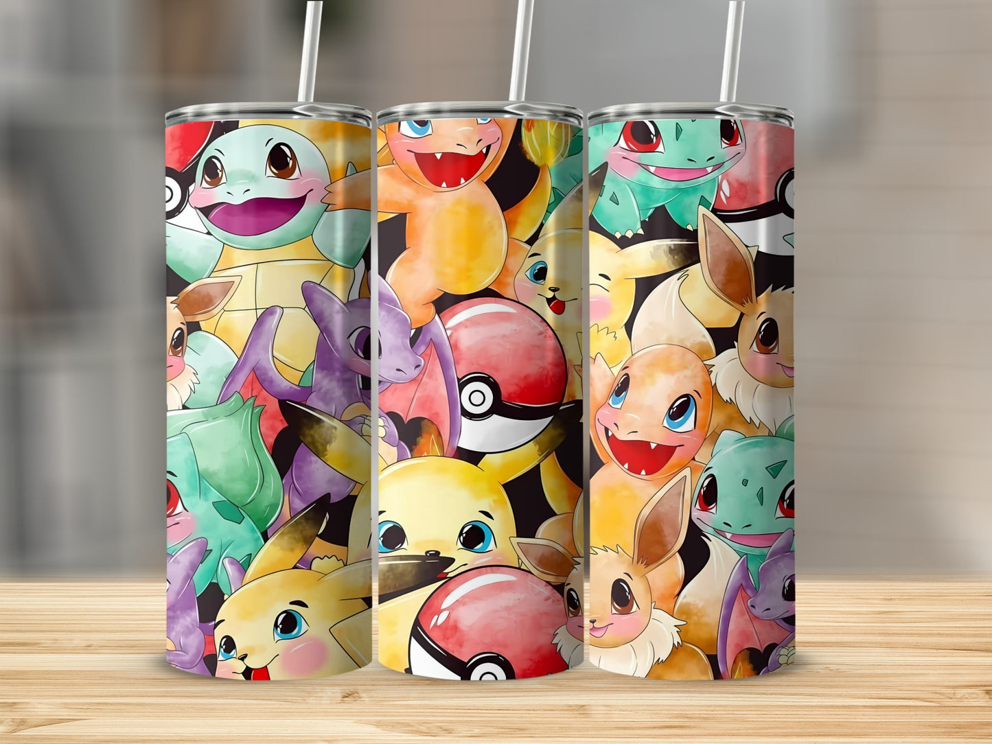 Colorful Cartoon Characters Pattern Tumbler Cup