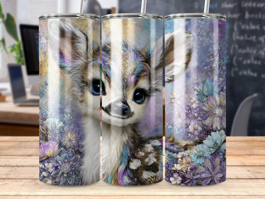 Enchanting Deer with Floral Design Tumbler Product