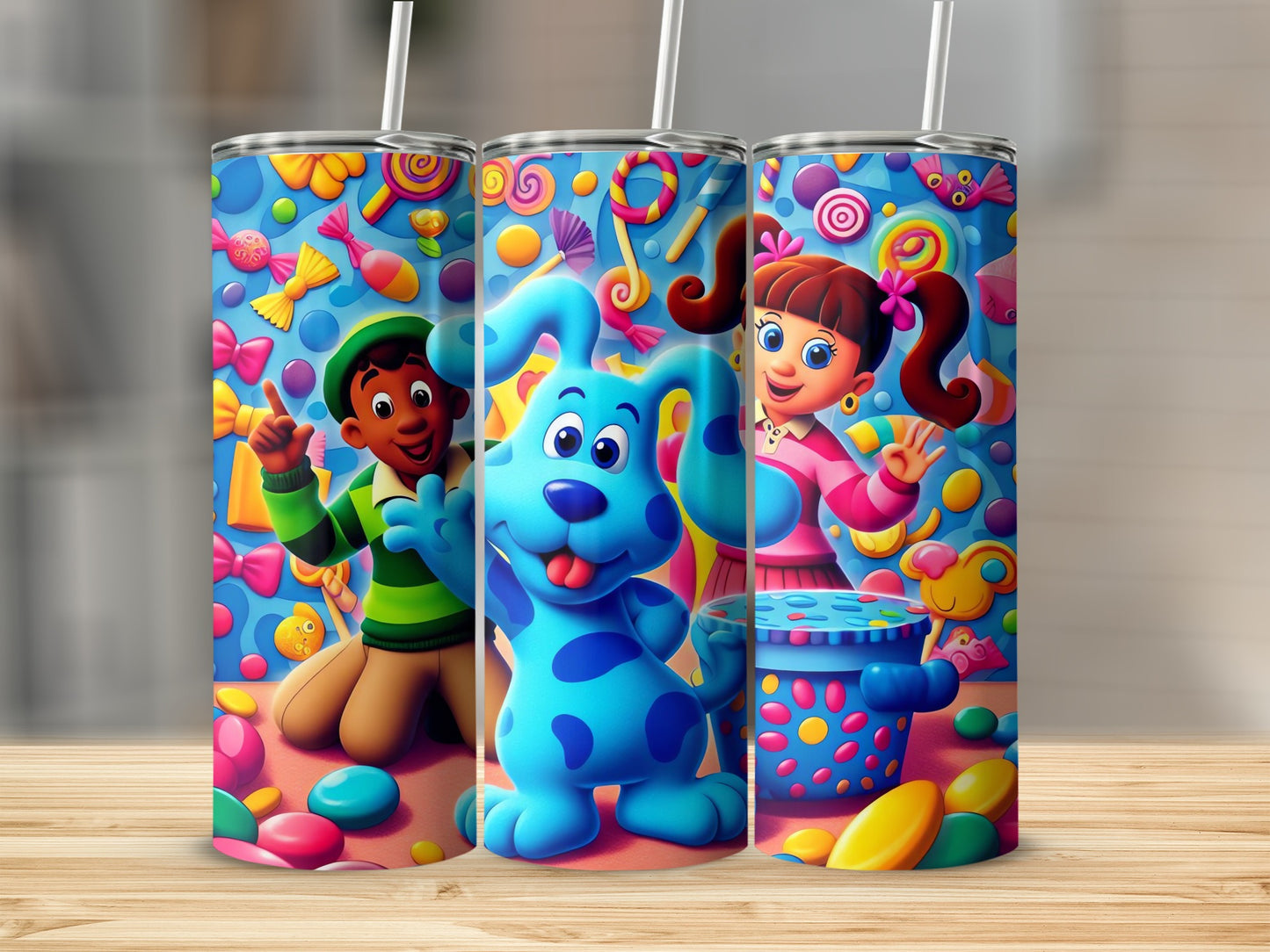 Colorful Cartoon Character Design Tumbler Cup