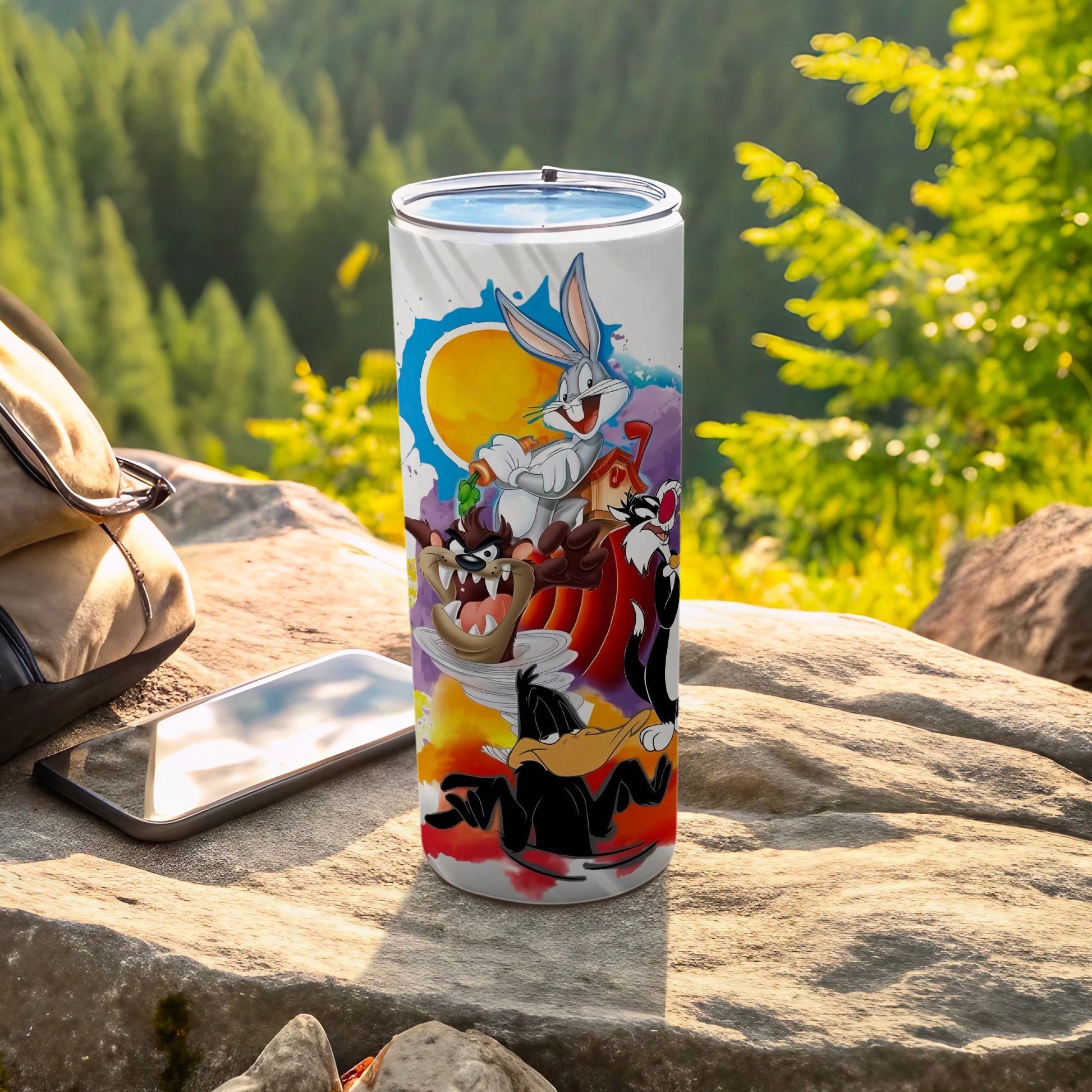 Bugs Bunny and Cartoon Friends Travel Tumbler Cup