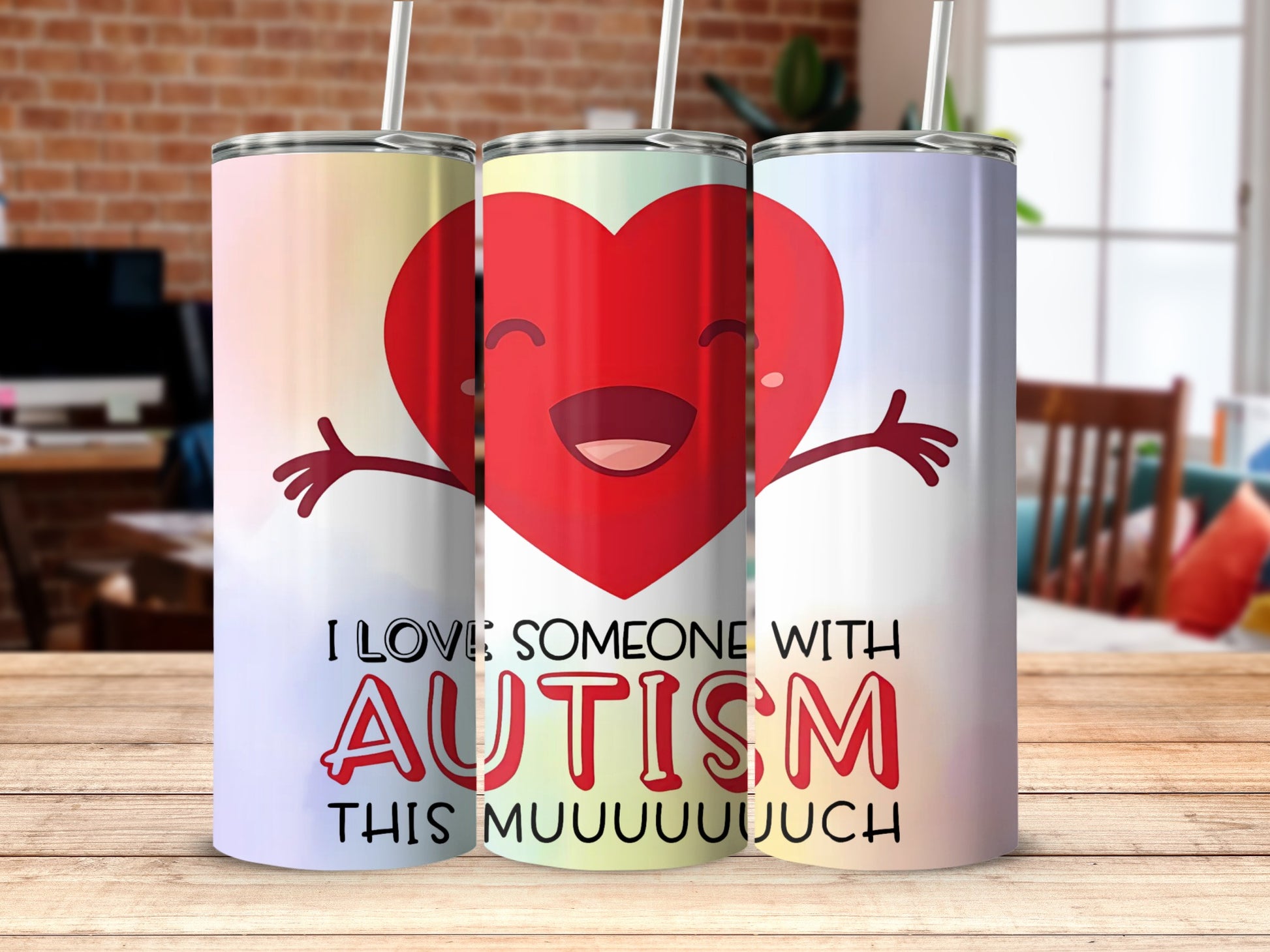 I Love Someone With Autism This Much Tumbler product