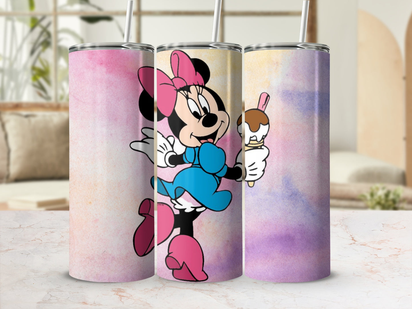 Cute Character Enjoying Ice Cream Tumbler
