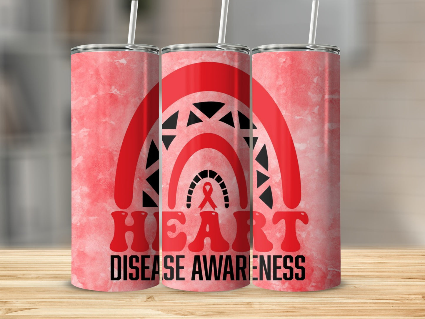 Heart Disease Awareness Design Tumbler