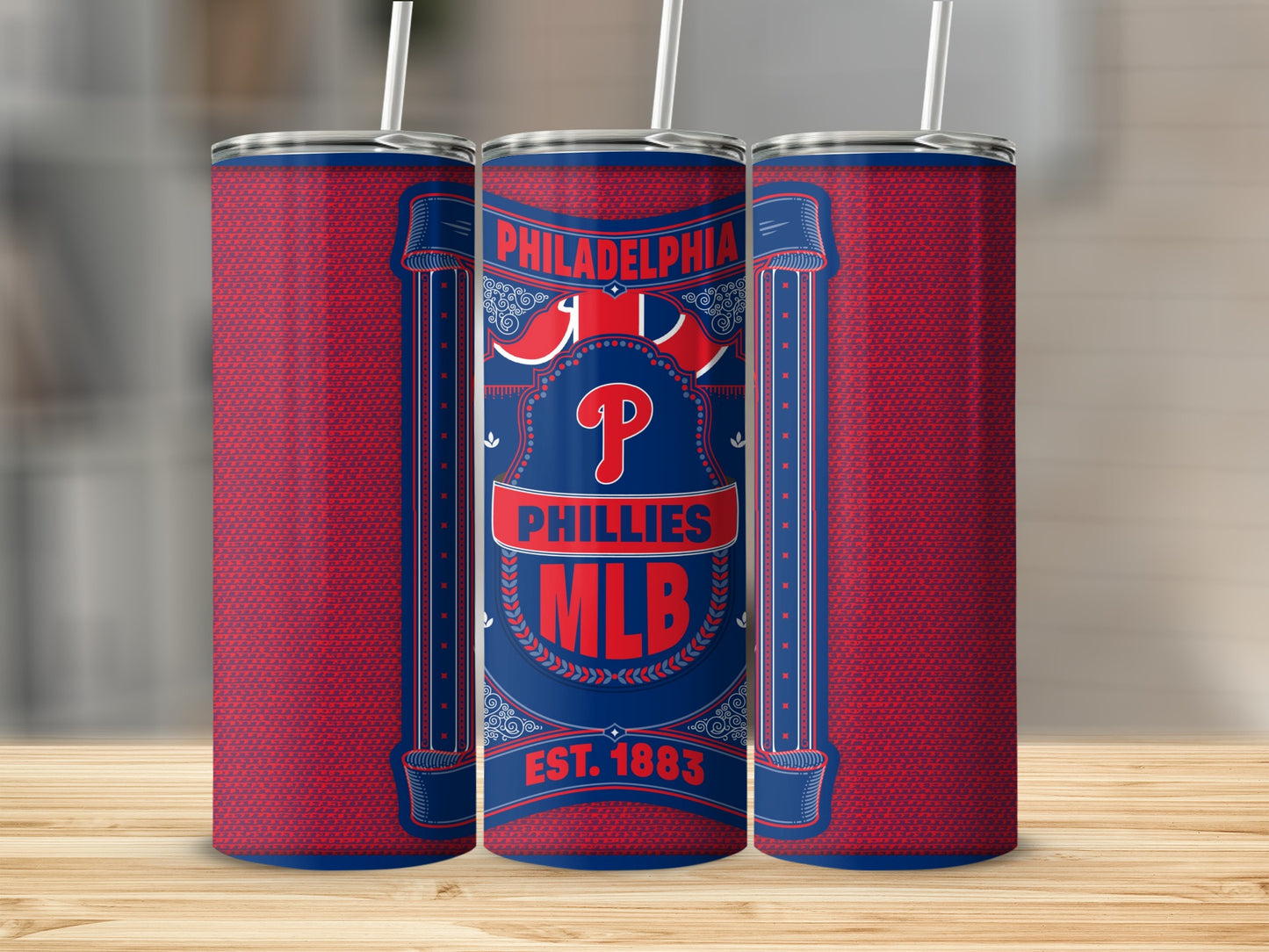 Philadelphia Phillies Est 1883 MLB Team Logo Tumbler