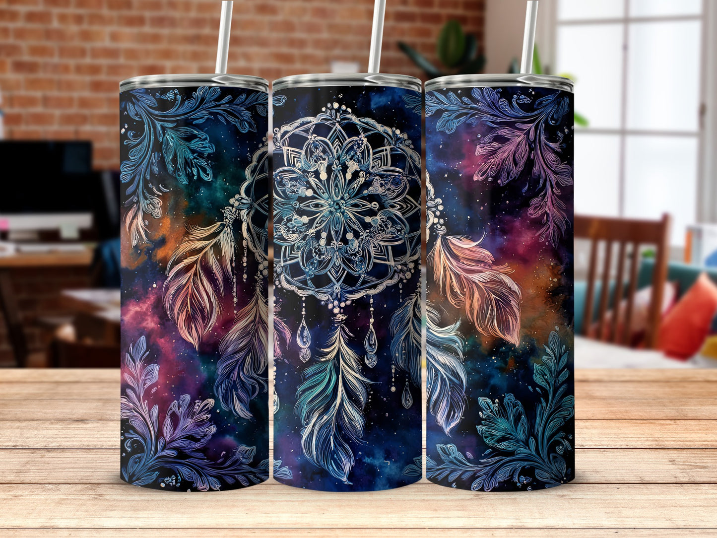 Colorful Dreamcatcher Art Tumbler for Beverages