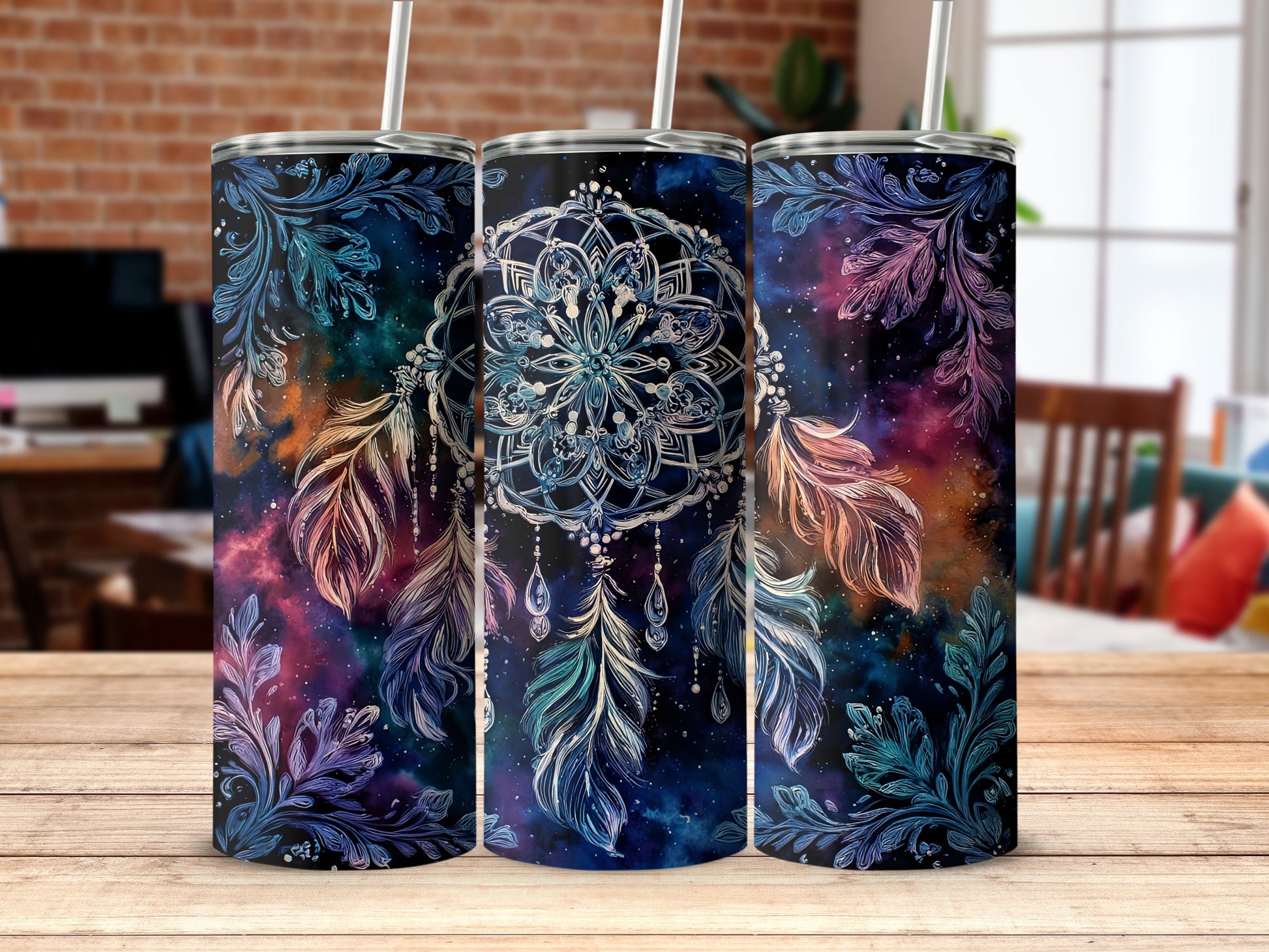 Colorful Dreamcatcher Art Tumbler for Beverages