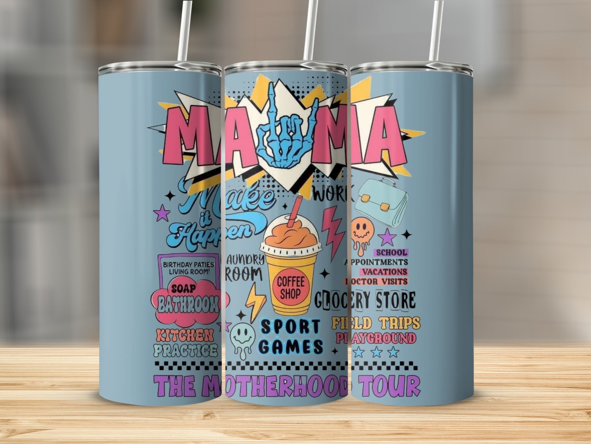 The Motherhood Tour Tumbler for Busy Moms Gift