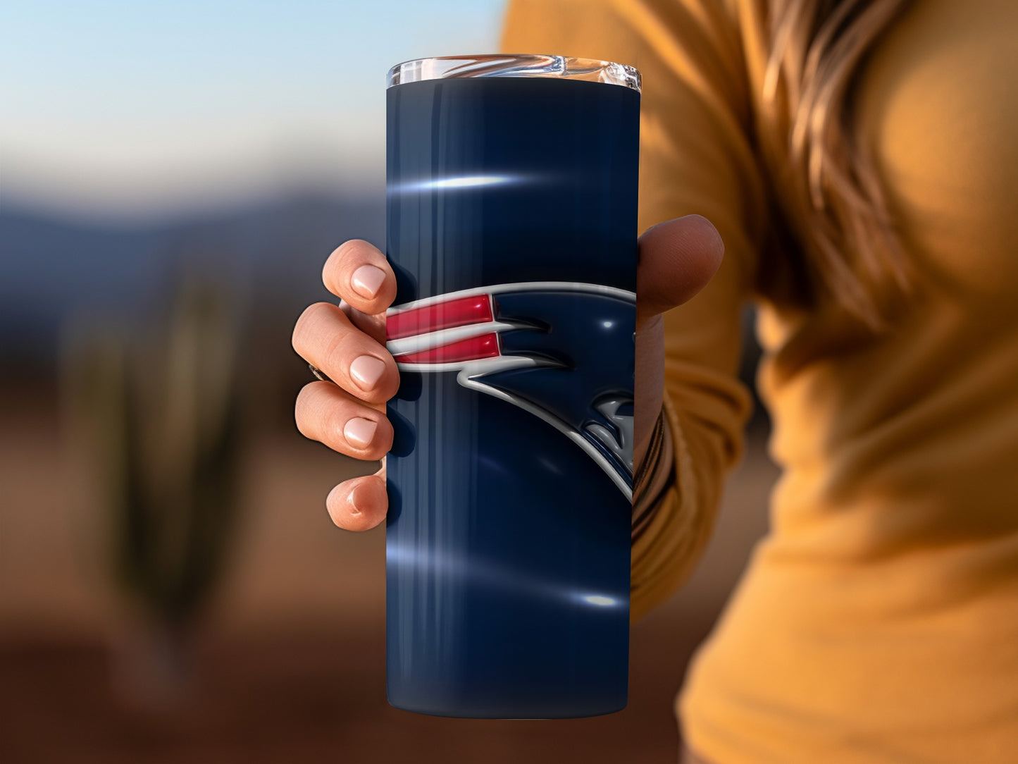 New England Patriots Patriotic Emblem Team Logo Tumblers